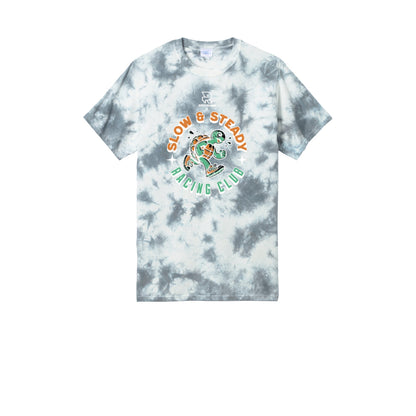 SLOW & STEADY RACING (White) - Short Sleeve Tie Dye Cotton Tee