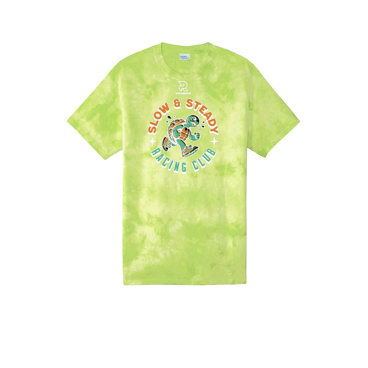 SLOW & STEADY RACING (White) - Short Sleeve Tie Dye Cotton Tee