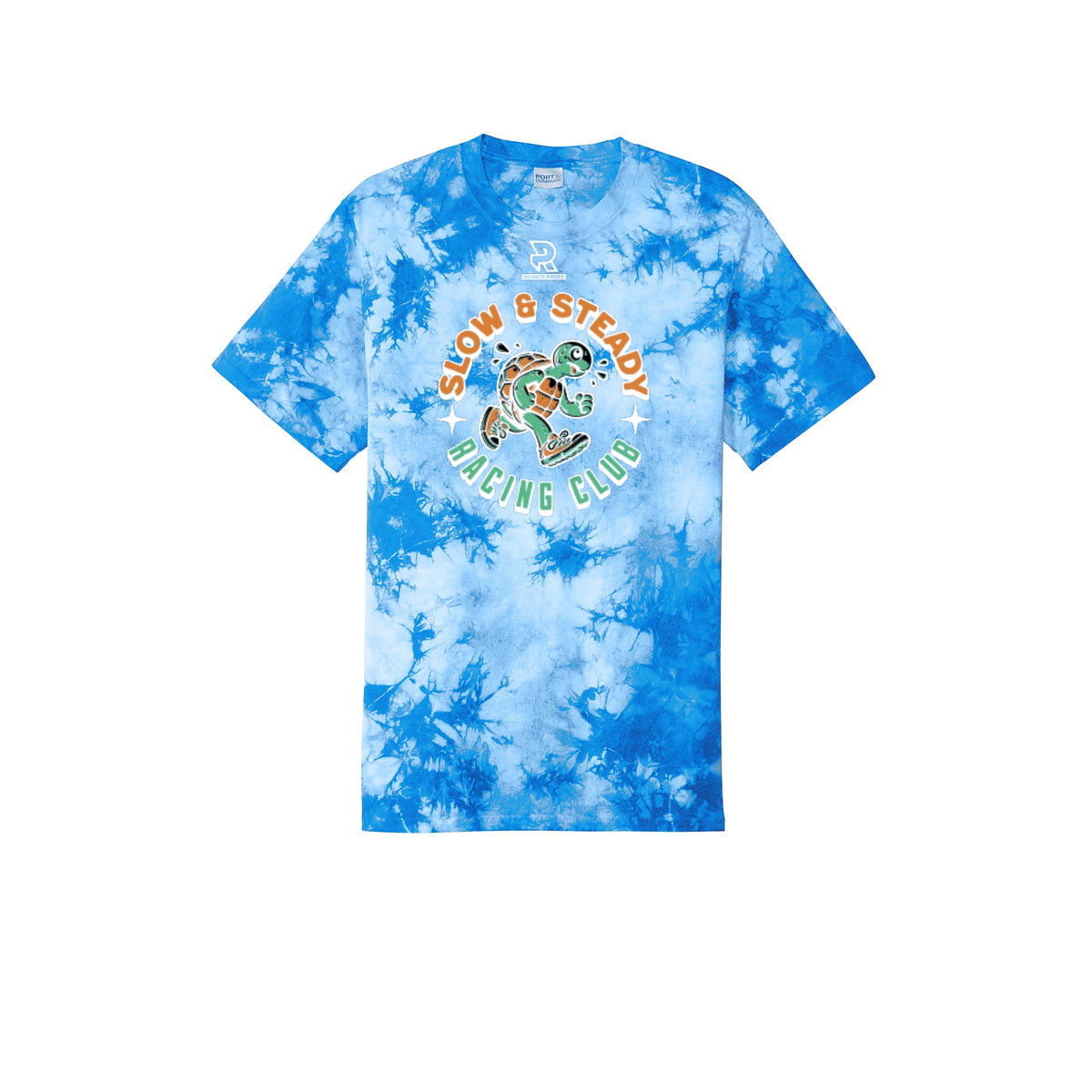 SLOW & STEADY RACING (White) - Short Sleeve Tie Dye Cotton Tee