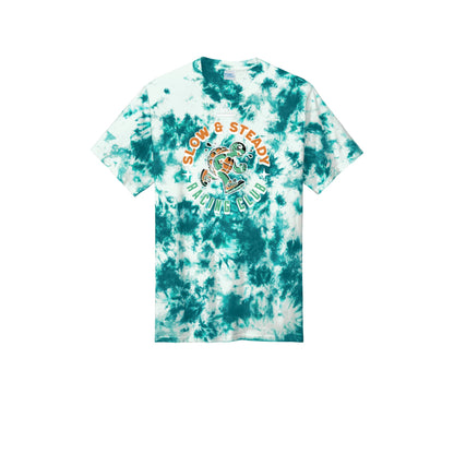 SLOW & STEADY RACING (White) - Short Sleeve Tie Dye Cotton Tee