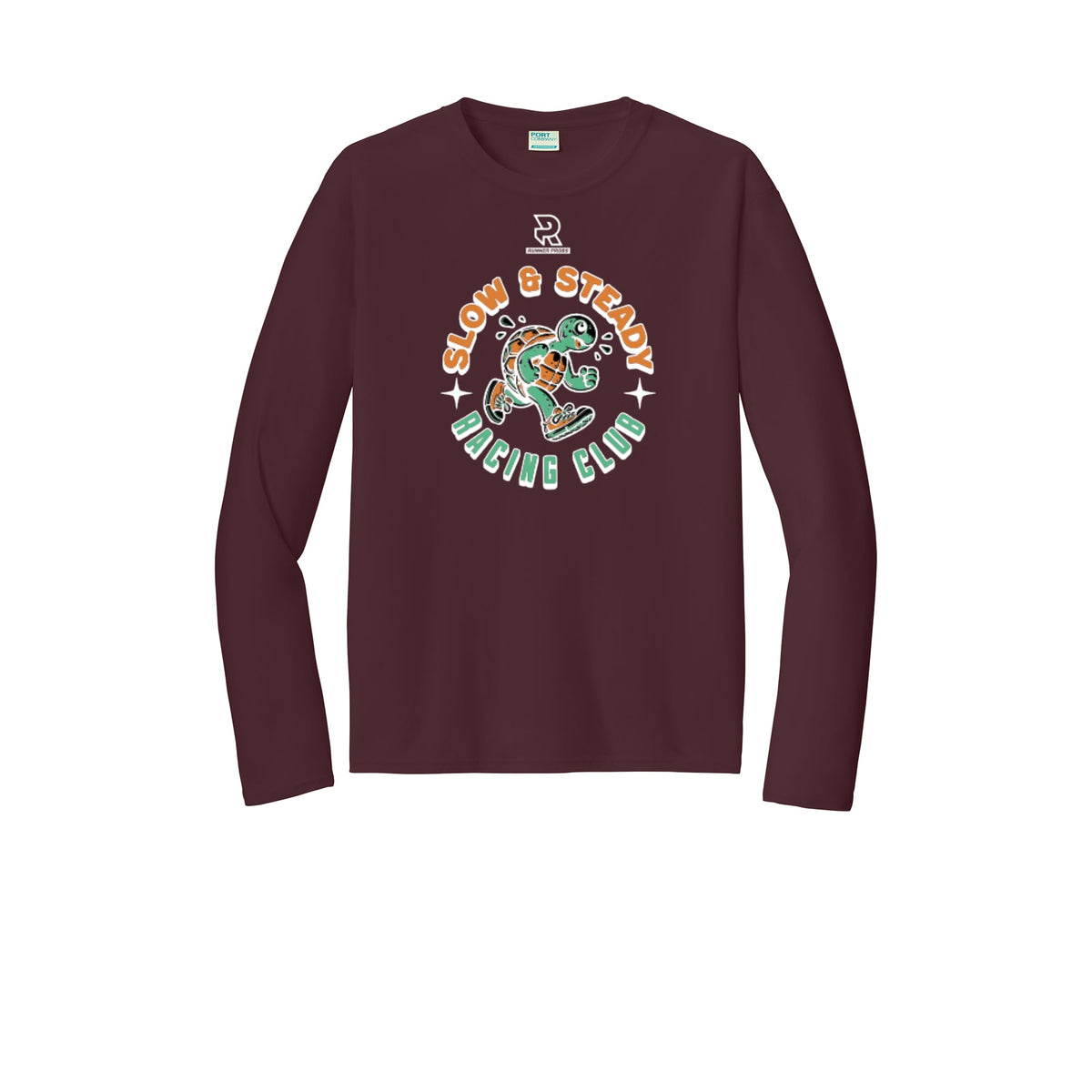 SLOW & STEADY RACING (White) - Long Sleeve Performance Tee