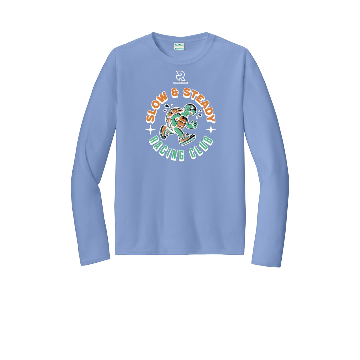 SLOW & STEADY RACING (White) - Long Sleeve Performance Tee