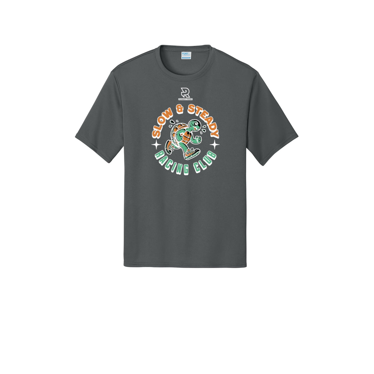 SLOW & STEADY RACING (White) - Short Sleeve Performance Tee