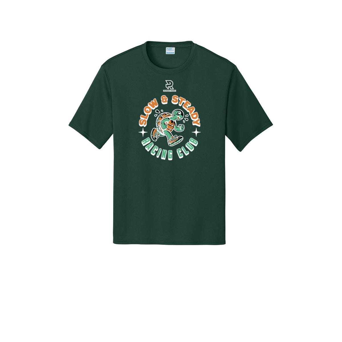 SLOW & STEADY RACING (White) - Short Sleeve Performance Tee