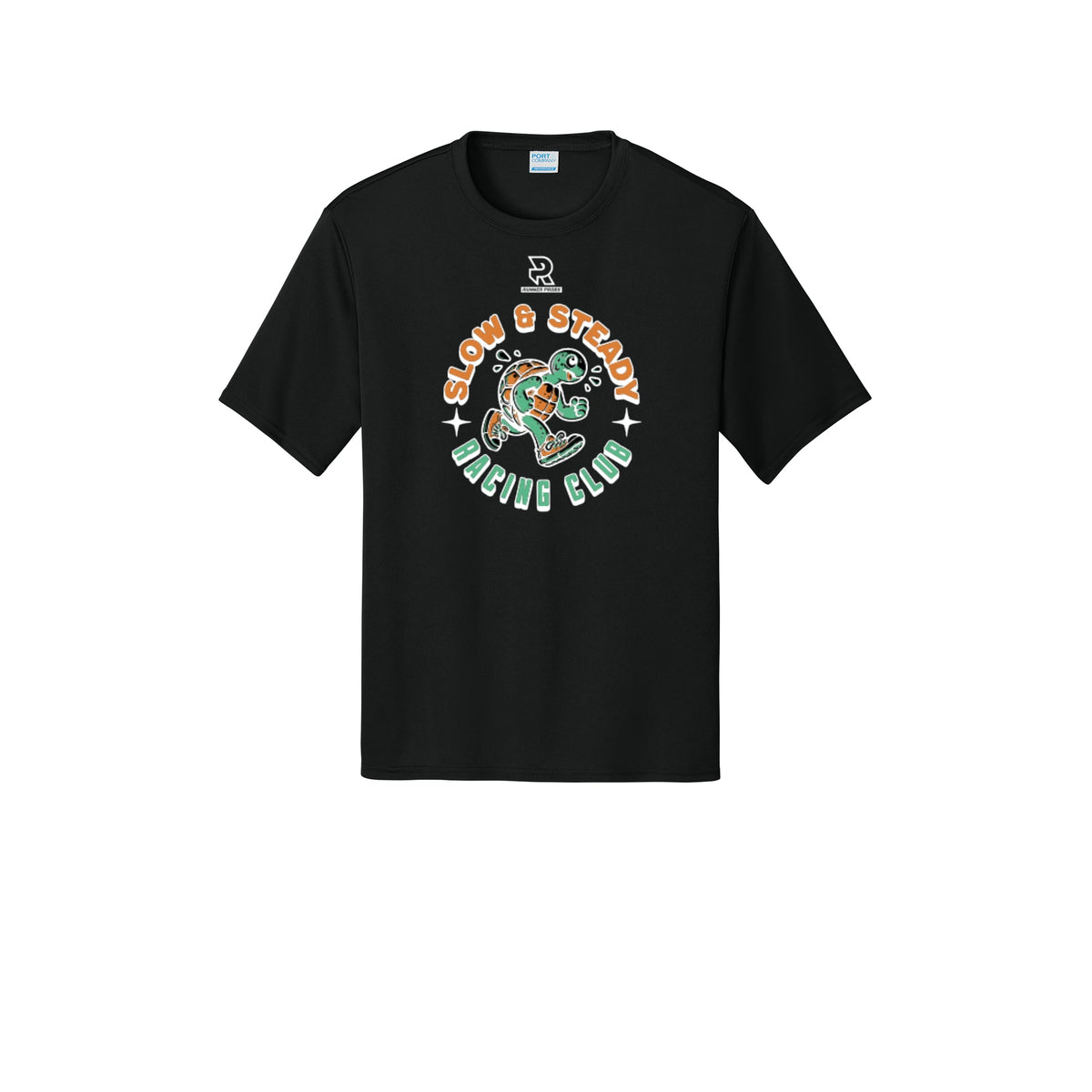 SLOW & STEADY RACING (White) - Short Sleeve Performance Tee