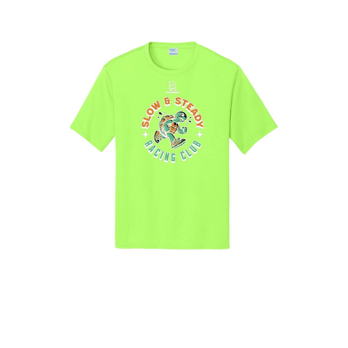 SLOW & STEADY RACING (White) - Short Sleeve Performance Tee