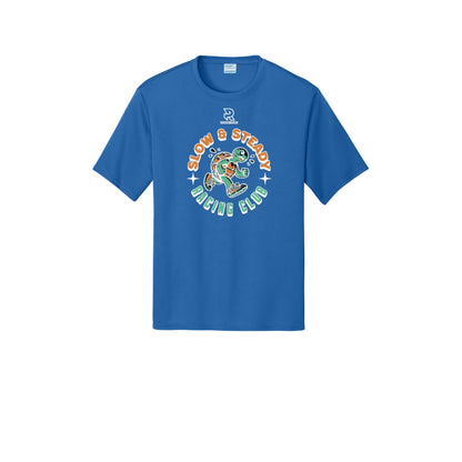 SLOW & STEADY RACING (White) - Short Sleeve Performance Tee
