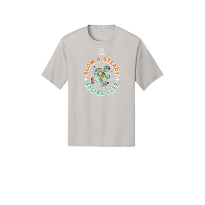 SLOW & STEADY RACING (White) - Short Sleeve Performance Tee
