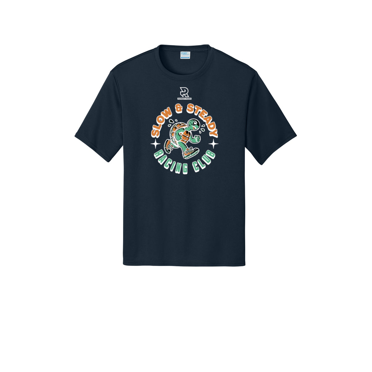 SLOW & STEADY RACING (White) - Short Sleeve Performance Tee