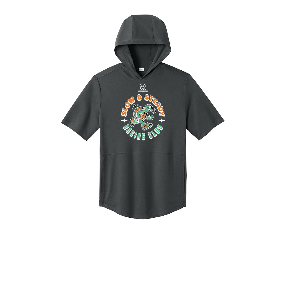 SLOW & STEADY RACING (White) - Short Sleeve Performance Hoodie