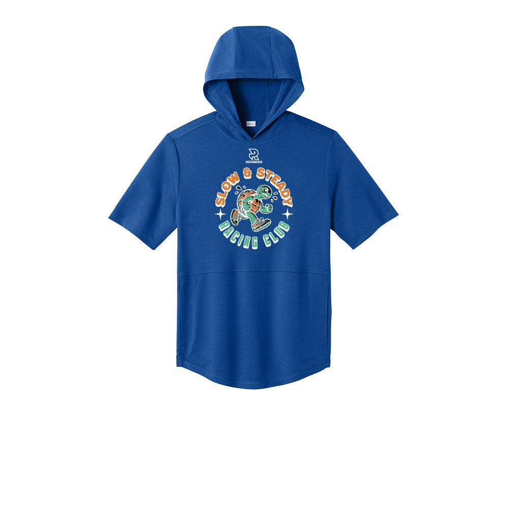 SLOW & STEADY RACING (White) - Short Sleeve Performance Hoodie