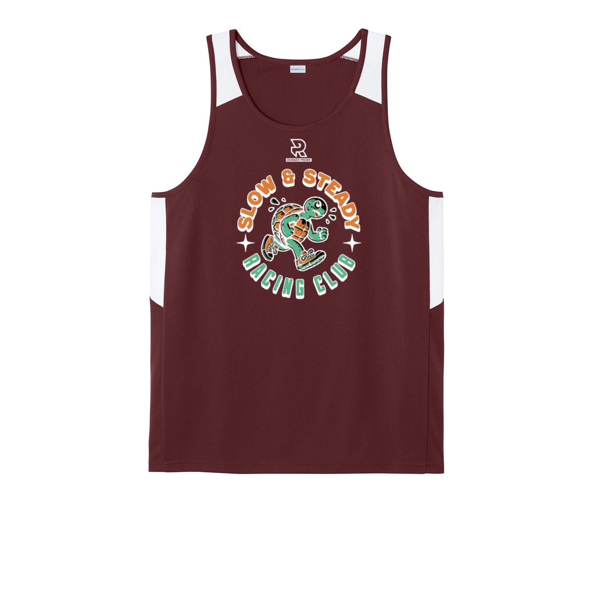 SLOW & STEADY RACING (White) - Mens Club Track Tank