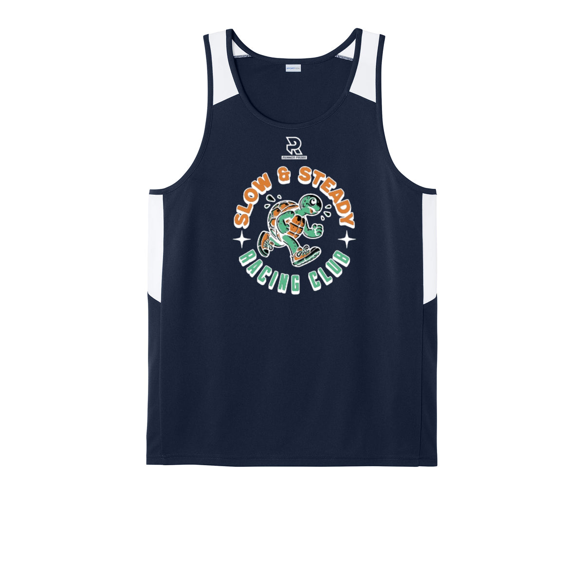 SLOW & STEADY RACING (White) - Mens Club Track Tank