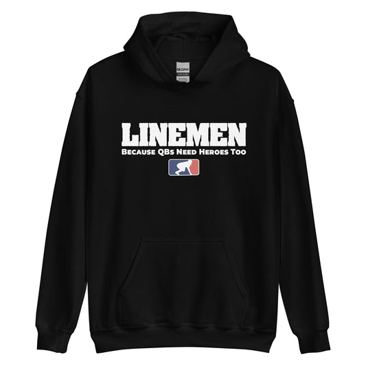 LINEMEN: A QBS HERO - Heavyweight Hoodie