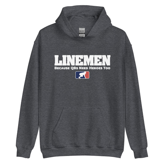 LINEMEN: A QBS HERO - Youth Hoodie