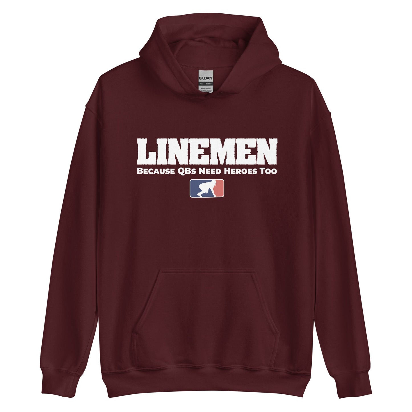LINEMEN: A QBS HERO - Tall Hoodie