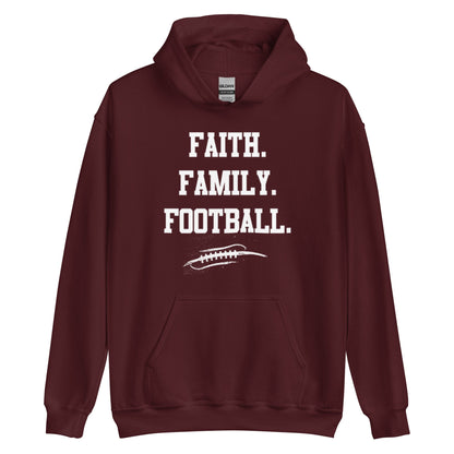 FAITH FAMILY FOOTBALL - Tall Hoodie