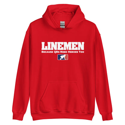 LINEMEN: A QBS HERO - Heavyweight Hoodie