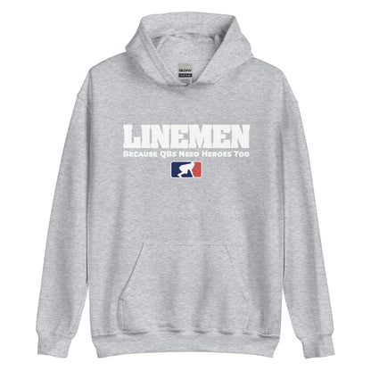 LINEMEN: A QBS HERO - Heavyweight Hoodie