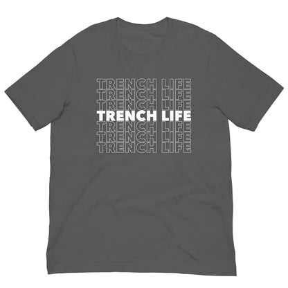 TRENCH LIFE (White) - Heavyweight T-Shirt