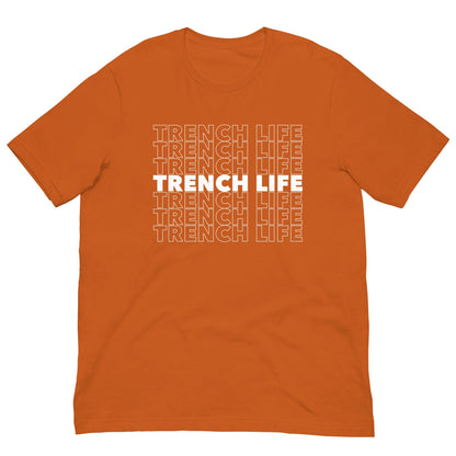 TRENCH LIFE (White) - Heavyweight T-Shirt