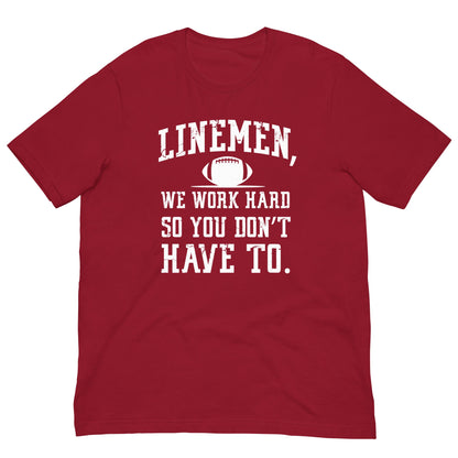 LINEMEN WORK HARD - Youth T-Shirt