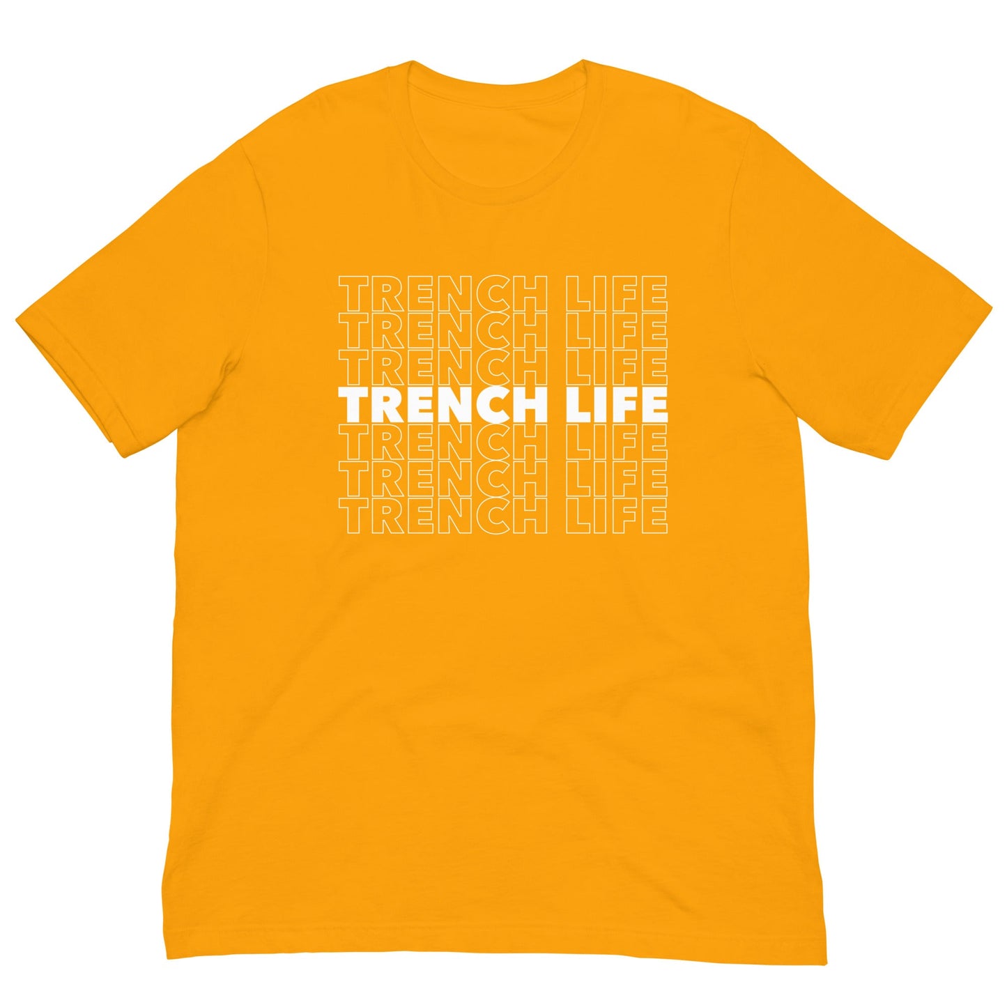 TRENCH LIFE (White) - Heavyweight T-Shirt