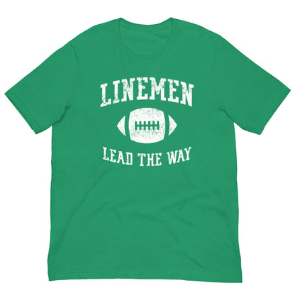 LINEMEN LEAD THE WAY - Heavyweight T-Shirt