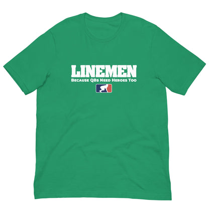 LINEMEN: QB HEROES - Heavyweight T-Shirt