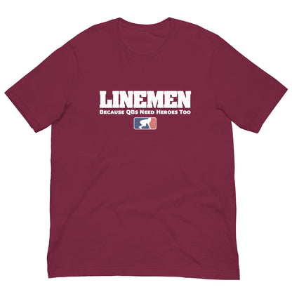 LINEMEN: QB HEROES - T-Shirt