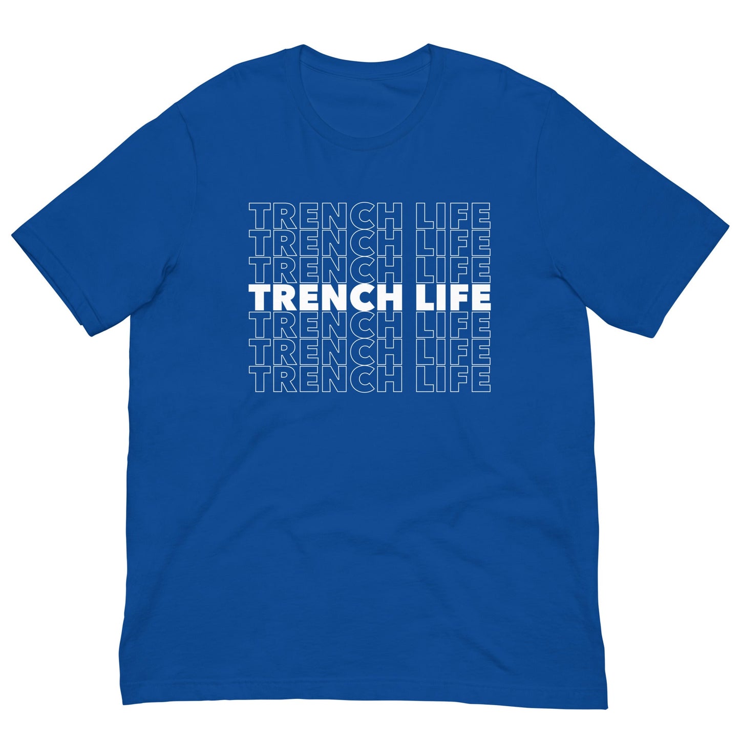 TRENCH LIFE (White) - Heavyweight T-Shirt