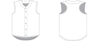 ACE FULL BUTTON SLEEVELESS JERSEY
